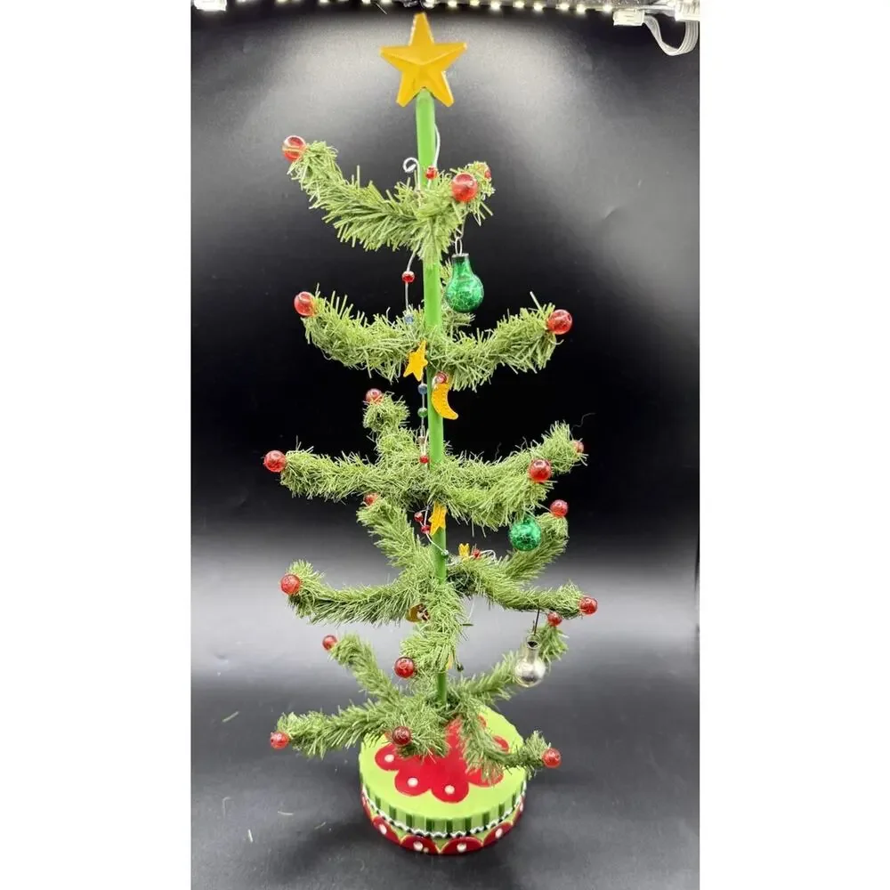 Dept 56 Krinkles Goose Feather Style Mini Ornament Display Tree Cute! 13” Tall